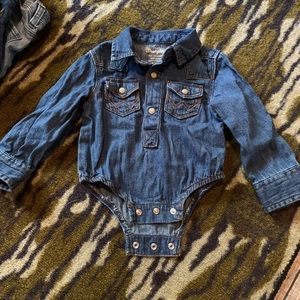 Wrangler denim baby pearl snap